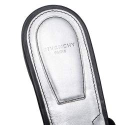 Givenchy Black Leather and Strecth Band Bedford Flat Mules Size 40