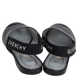 Pre Owned Givenchy Black Leather Rivington Slingback Mules Size 37