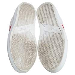 Pre Owned حذاء رياضي جيفنشي شريط أربان بعقدة سليب أون جلد أبيض/ أحمر مقاس 39