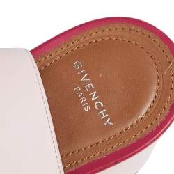 Givenchy Two Tone Pink Leather and Mink Fur Ankle Strap Sandals Size 38