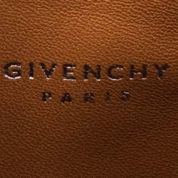 Pre Owned Givenchy Brown Leather Shark Lock Knee Length Boots Size 37.5