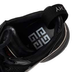 Pre Owned حذاء رياضي جيفنشي جاو نيوبرين وسويدي أسود عنق منخفض مقاس 37 