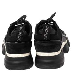 Pre Owned حذاء رياضي جيفنشي جاو نيوبرين وسويدي أسود عنق منخفض مقاس 37 