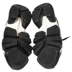 Pre Owned حذاء رياضي جيفنشي جاو نيوبرين وسويدي أسود عنق منخفض مقاس 37 