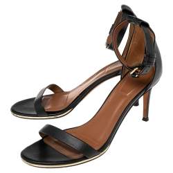Givenchy Black Leather Ankle Cuff Sandals Size 39