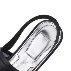 مملوكة مسبقًا حذاء سلايد فلات جيفنشي ريفينغتون جلد أسود فتحة كعب مقاس 37.5