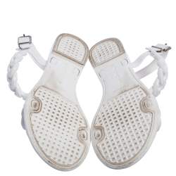 Givenchy White Jelly Chain Link Flats Size 39