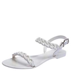 Givenchy White Jelly Chain Link Flats Size 39