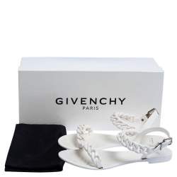 Givenchy White Jelly Chain Link Flats Size 39