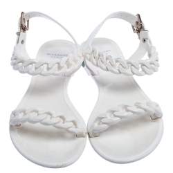 Givenchy White Jelly Chain Link Flats Size 39
