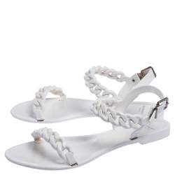 Givenchy White Jelly Chain Link Flats Size 39