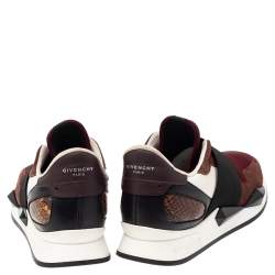 Givenchy Multicolor Suede And Fabric Elastic Strap Active Runner Low Top Sneakers Size 38.5