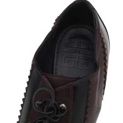 Givenchy Black/Brown Leather Lace Up Ankle Booties Size 39