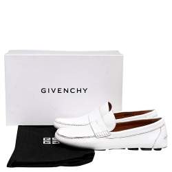 Givenchy White Leather Slip on Loafers Size 43