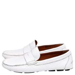 Givenchy White Leather Slip on Loafers Size 43