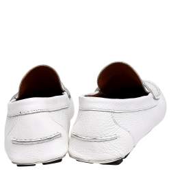 Givenchy White Leather Slip on Loafers Size 43