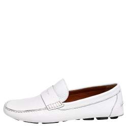 Givenchy White Leather Slip on Loafers Size 43
