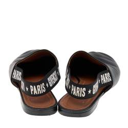 Pre Owned حذاء مولز جيفنشي سير خلفي شعار ريفينغتون جلد أسود مقاس 38