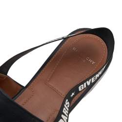 Pre Owned حذاء مولز جيفنشي سير خلفي شعار ريفينغتون جلد أسود مقاس 38