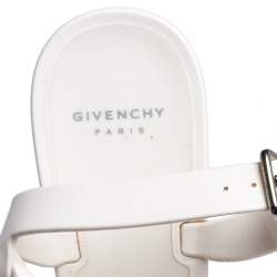 Pre Owned Givenchy White Jelly Chain-Link Flat Sandals Size 38