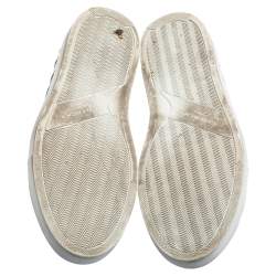 Pre Owned Givenchy White Leather Urban Street Logo Applique Low-Top Sneakers Size 38