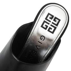 Pre Owned حذاء سلايد جيفنشي تريانغل جلد أسود مقاس 37