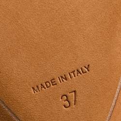 Pre Owned حذاء بوت طول ركبة جيفنشي قفل شارك جلد أسود مقاس 37