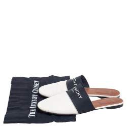 Givenchy Cream Leather Logo Mule Sandals Size 39.5