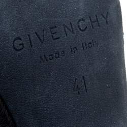مملوكة مسبقًا Givenchy Black Eel Leather Shark Tooth Ankle Strap Sandals Size 41