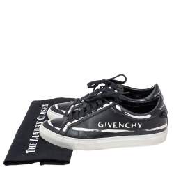 Pre Owned Givenchy Black Leather Urban Street Low Top Sneakers Size 41