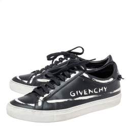 Pre Owned Givenchy Black Leather Urban Street Low Top Sneakers Size 41