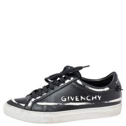 Pre Owned Givenchy Black Leather Urban Street Low Top Sneakers Size 41