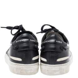 Pre Owned Givenchy Black Leather Urban Street Low Top Sneakers Size 41