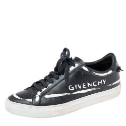 Pre Owned Givenchy Black Leather Urban Street Low Top Sneakers Size 41
