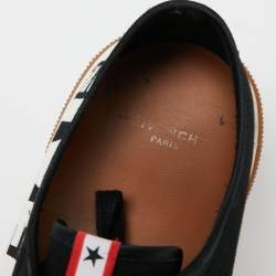 Pre Owned Givenchy Black Canvas Boxing Logo Low-Top Sneakers Size 37
