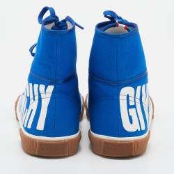 Givenchy Blue Canvas Boxing High Top Sneakers Size 37