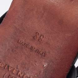 مملوكة مسبقًا Givenchy Black Leather And Logo Stretch Band Slingback Flat Size 39