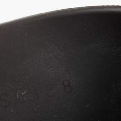 Pre Owned Givenchy Black Rubber Logo Print Flat Slide Sandals Size 41