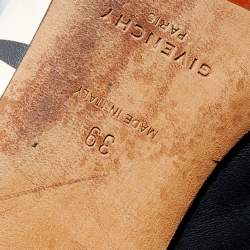 Pre Owned حذاء باليرينا فلات جيفنشي جلد أسود مطبوع غرافيك مقاس 39