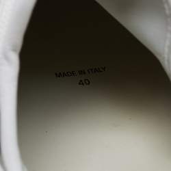 مملوكة مسبقًا Givenchy White Leather Lace Up Sneakers Size 40