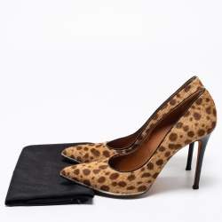 Givenchy Beige/Brown Leopard Print Calf Hair Pumps Size 40
