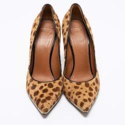 Givenchy Beige/Brown Leopard Print Calf Hair Pumps Size 40