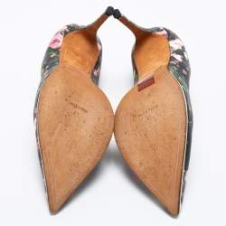 Pre Owned Givenchy Multicolor Floral Print Leather Pumps Size 41