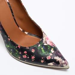 Pre Owned Givenchy Multicolor Floral Print Leather Pumps Size 41