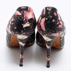 Pre Owned Givenchy Multicolor Floral Print Leather Pumps Size 41