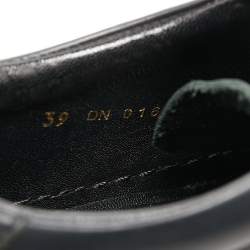 Pre Owned Givenchy Black Leather Crystal Embellished Slip On Sneakers Size 39