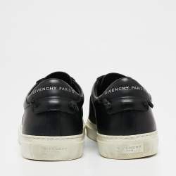Pre Owned Givenchy Black Leather Crystal Embellished Slip On Sneakers Size 39