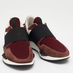 Pre Owned Givenchy Multicolor Neoprene and Leather Elastic Strap Active Sneakers Size 38