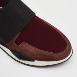 Pre Owned Givenchy Multicolor Neoprene and Leather Elastic Strap Active Sneakers Size 38