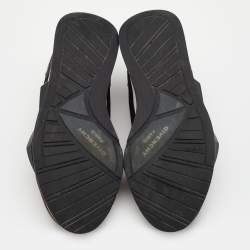 Pre Owned Givenchy Multicolor Neoprene and Leather Elastic Strap Active Sneakers Size 38